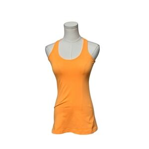 Lululemon Tank Top Womens Small Orange Racerback Athletic‎ Yoga Running Gym Fit